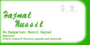 hajnal mussil business card